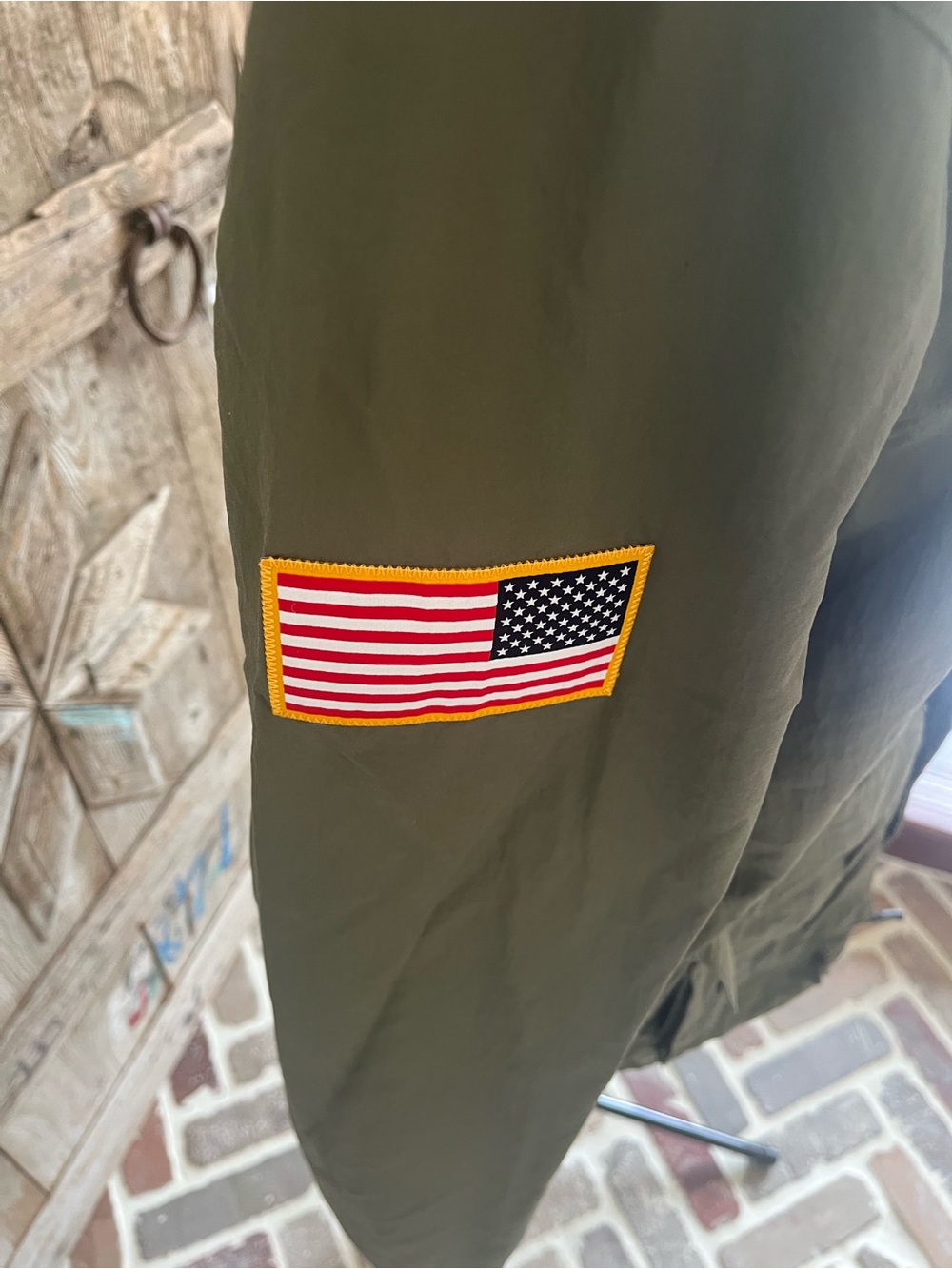 Nike Olive Green Hooded Field Jacket with Orange Tigers Patch. Never Worn! - Picture 4 of 8